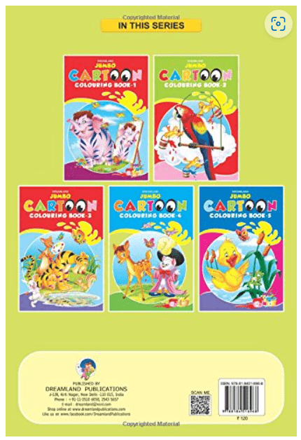 Dreamland Jumbo Cartoon Colouring Book 4 16968 — image 2