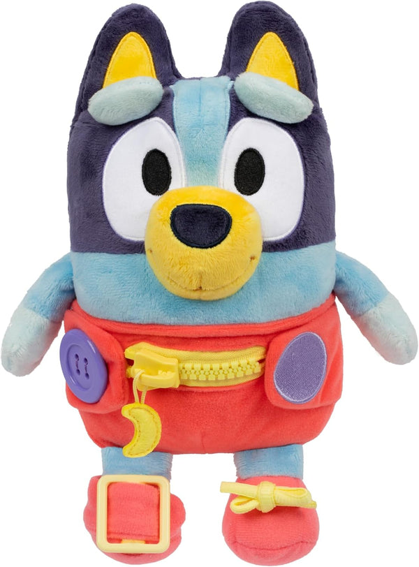 Dress & Play Baby Bluey Plush – Learn to Dress Doll for Toddlers
