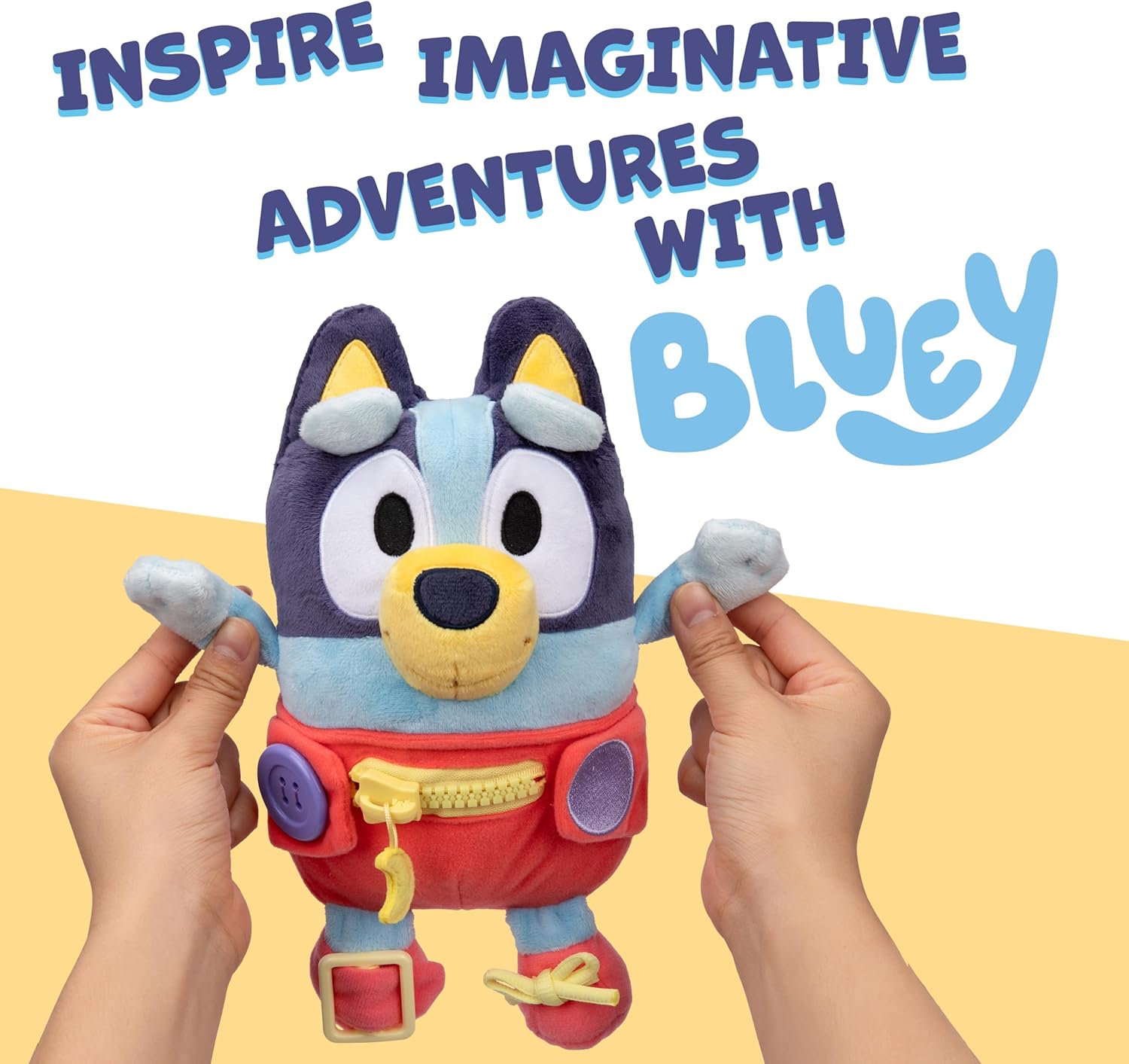 Dress & Play Baby Bluey Plush – Learn to Dress Doll for Toddlers - Colorland Toys