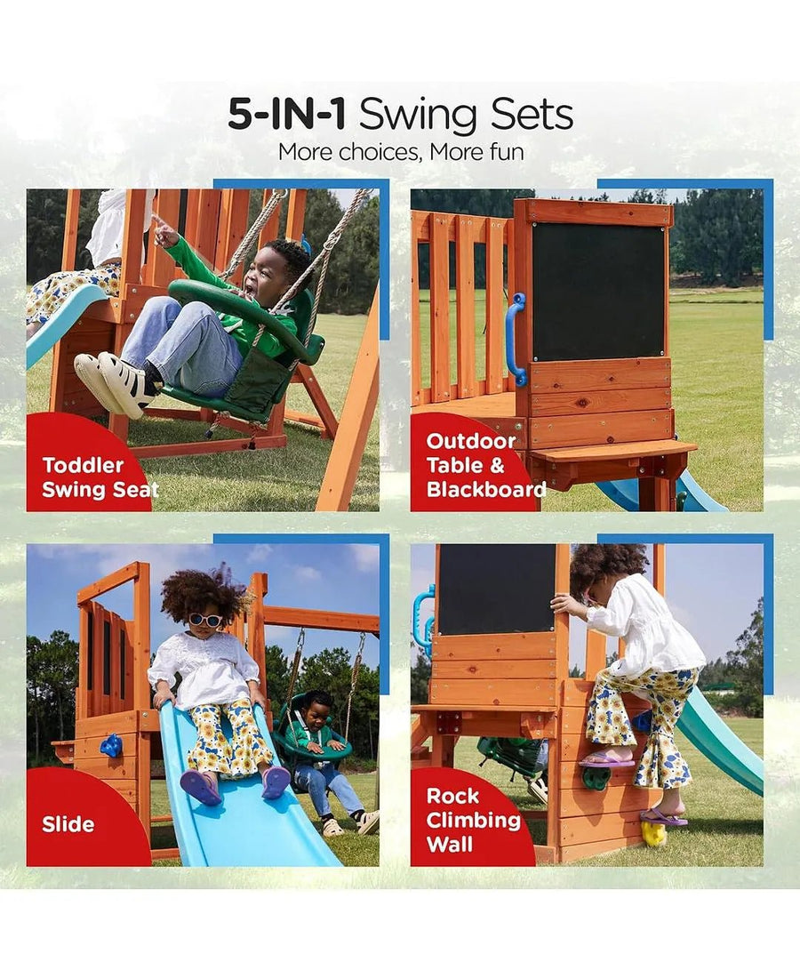 Dynamic Sports Arabian Fox Wooden Swing Set DS-137 — image 21