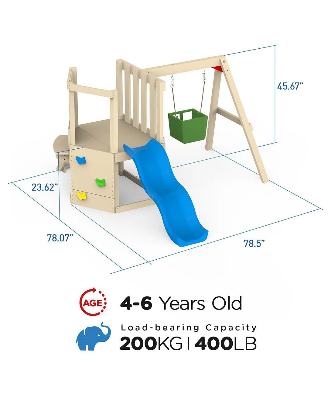 Dynamic Sports Arabian Fox Wooden Swing Set DS-137 — image 20