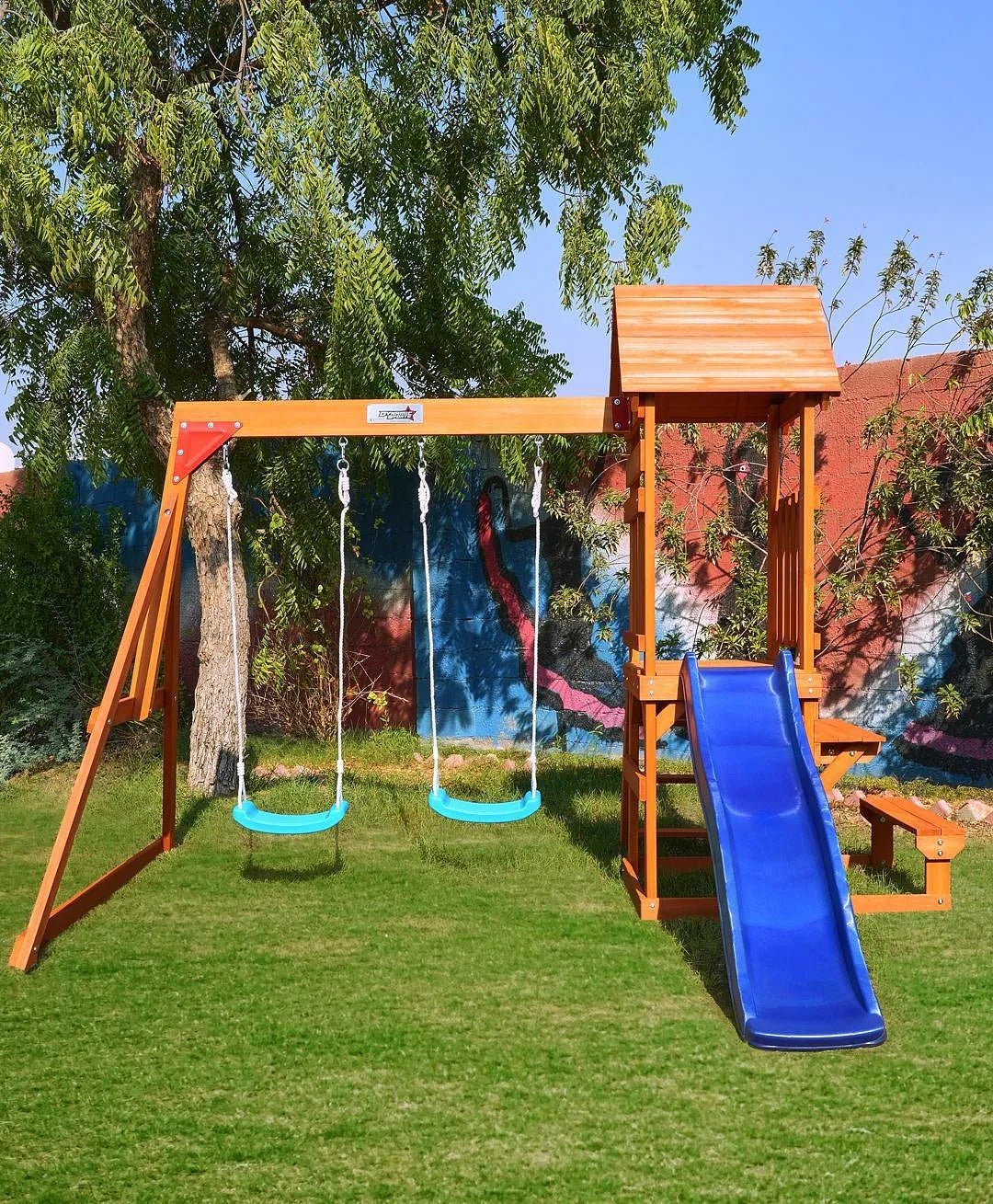 DYNAMIC SPORTS ARABIAN HYRAX WOODEN SWING SET - Colorland Toys