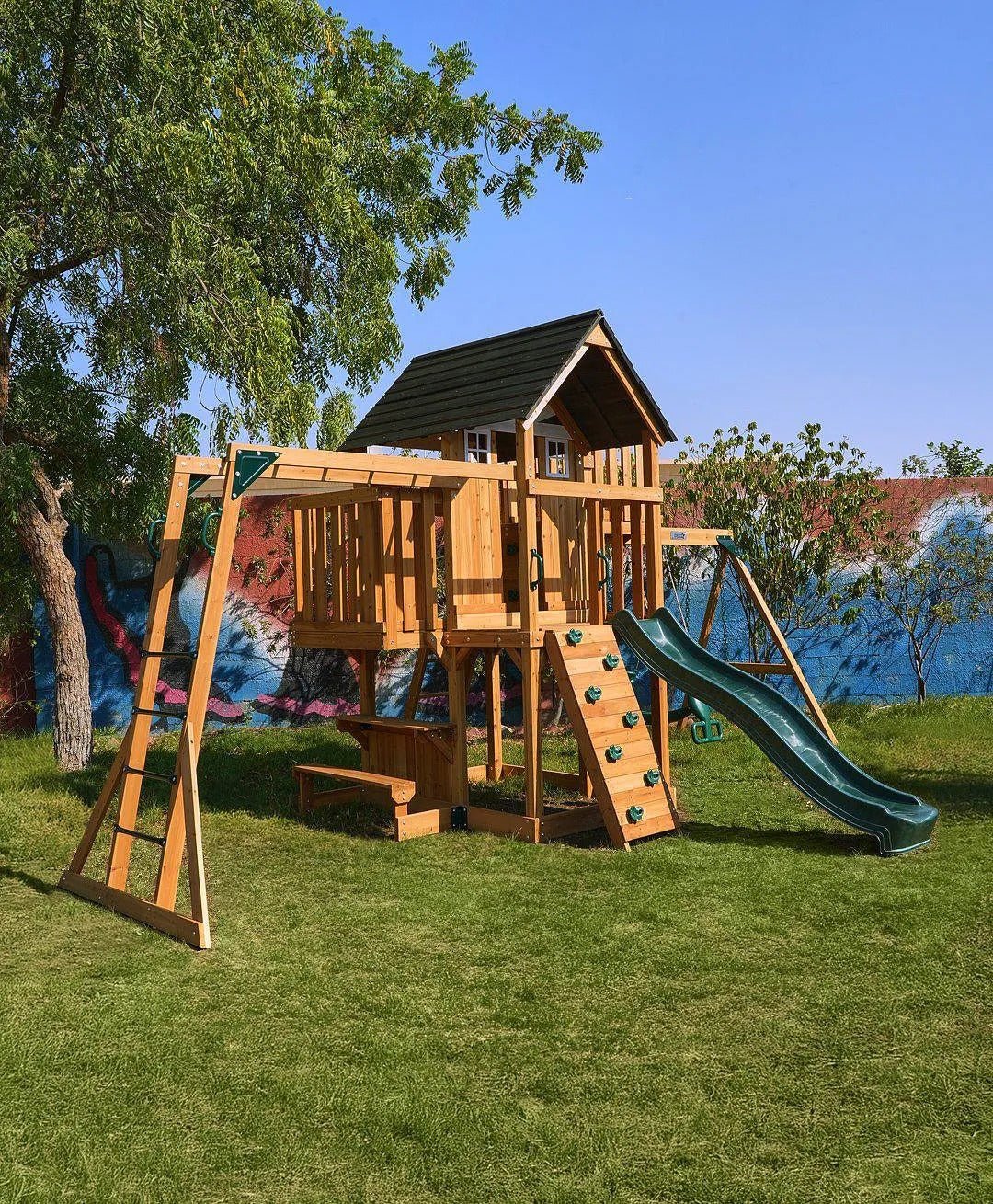 DYNAMIC SPORTS ARABIAN LEOPARD WOODEN SWING SET - Colorland Toys