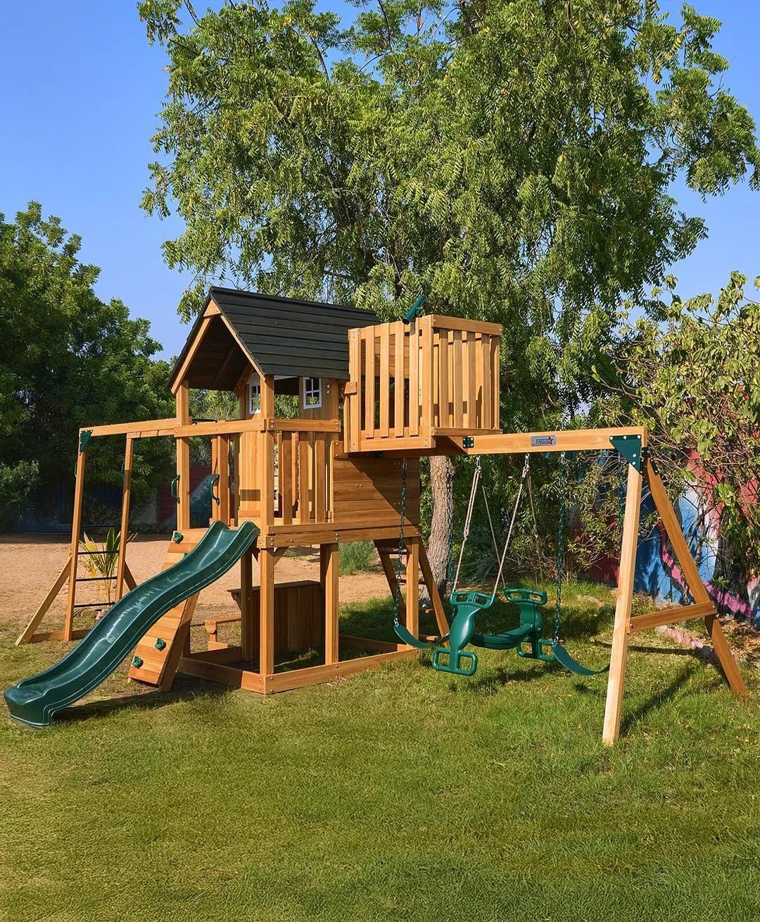 DYNAMIC SPORTS ARABIAN LEOPARD WOODEN SWING SET - Colorland Toys