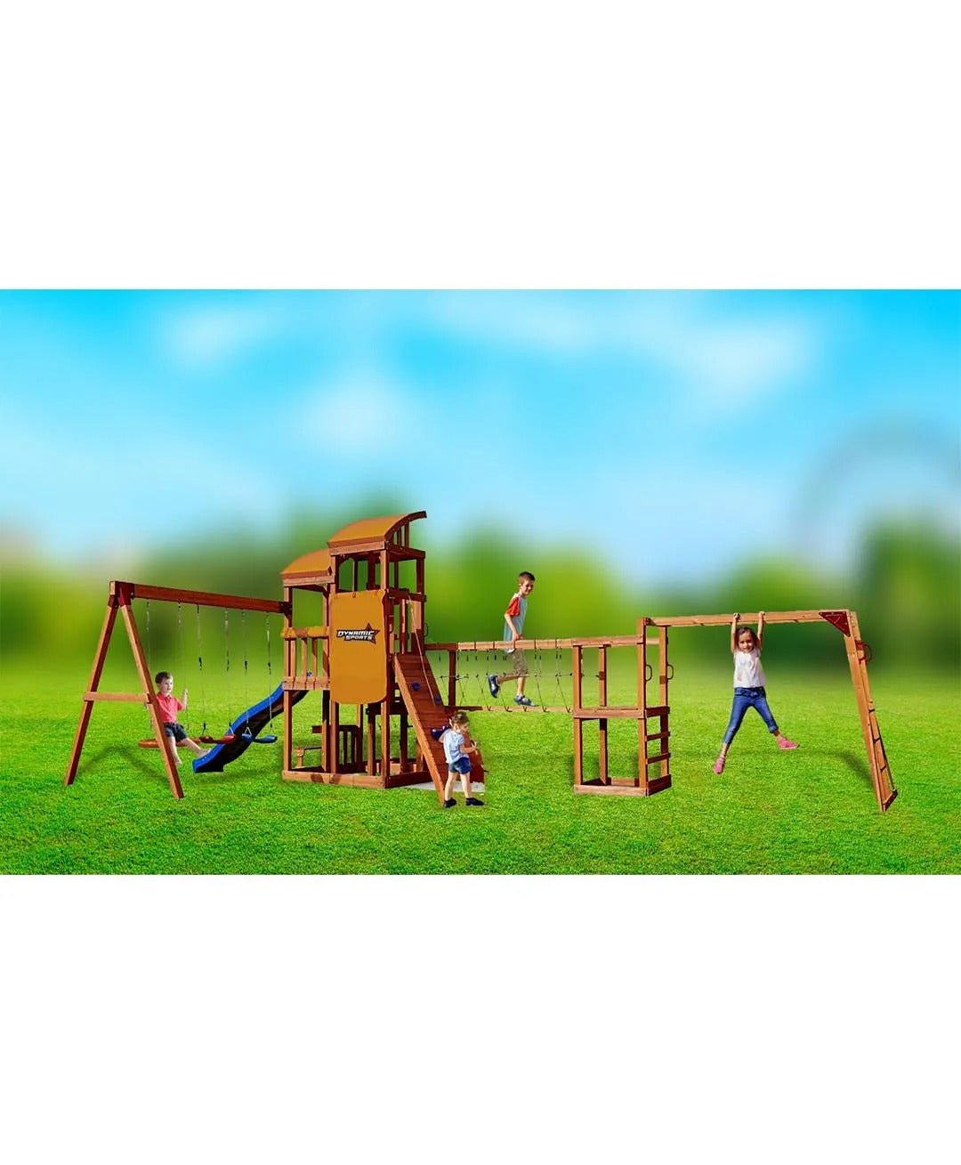 DYNAMIC SPORTS ARABIAN ORYX EXTREME WOODEN SWING SET - Colorland Toys