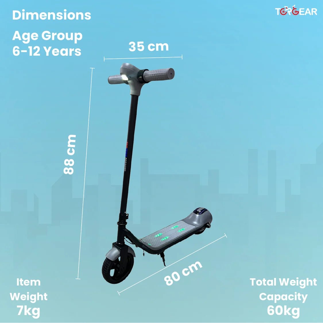 E-Scooter 24V TG-65 - Blue, Gray, Orange, Pink — image 6