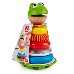 Hape Mr. Frog Wooden Educational Stacking Rings - Colorland Toys