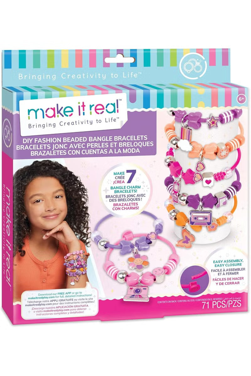 Make It Real Fashion Beaded Bangle Bracelets 1329 — image 1