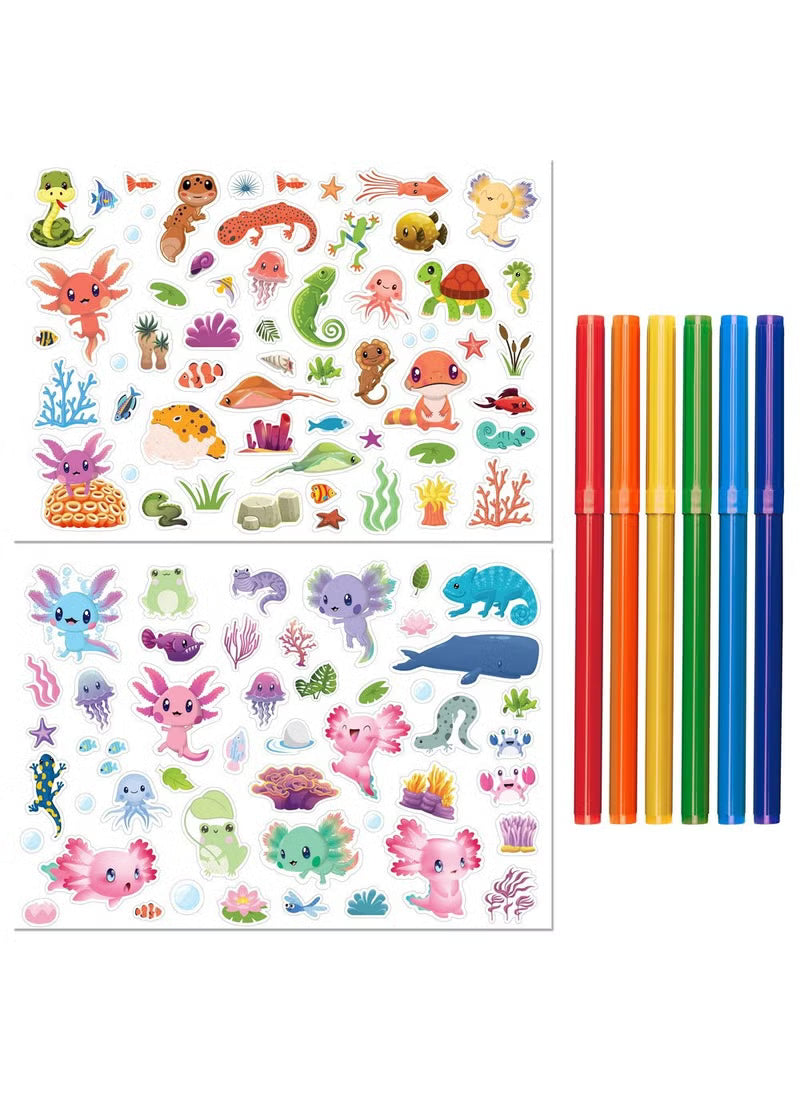 Axolotls and Friends Colouring Set with Lap Desk HBM00136 — image 6