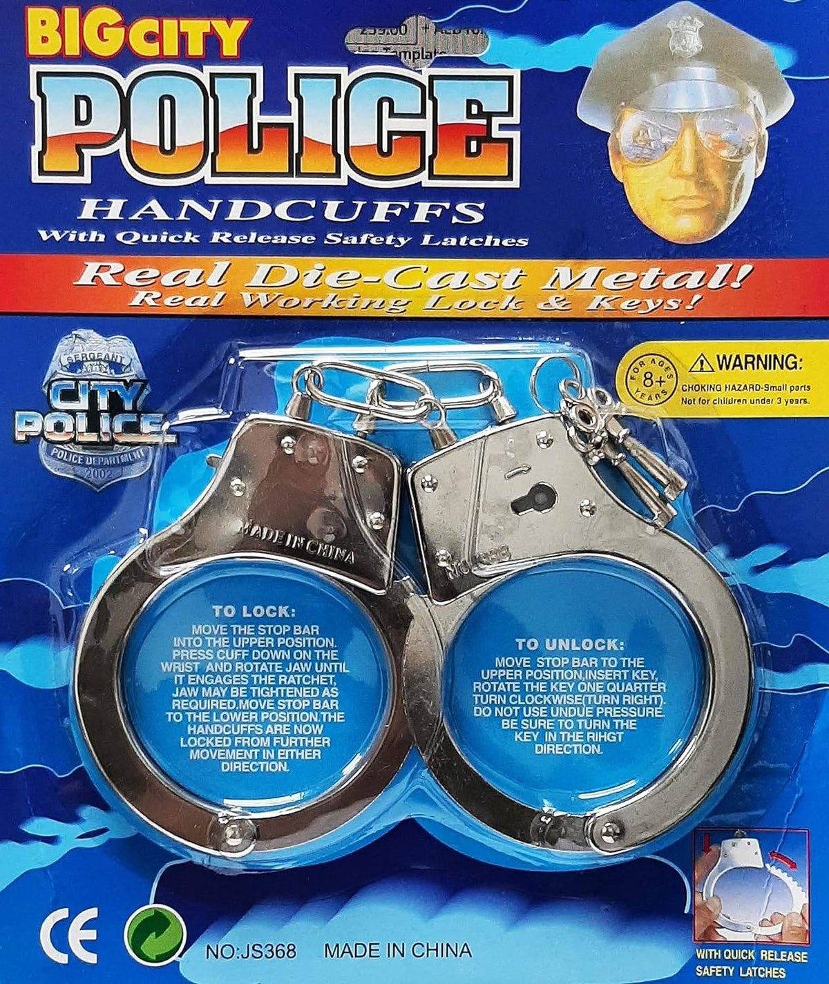 Edison Giocattoli Metal Sheriff Handcuffs 103022 — image 1