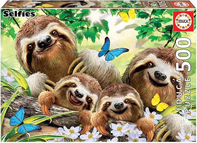 Educa Sloth Family Selfie Jigsaw Puzzle 500pcs 18450 — image 1