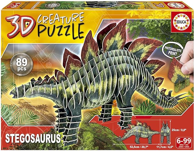 Educa Stegosaurus 3D Creature Puzzle 19184 - Colorland Toys