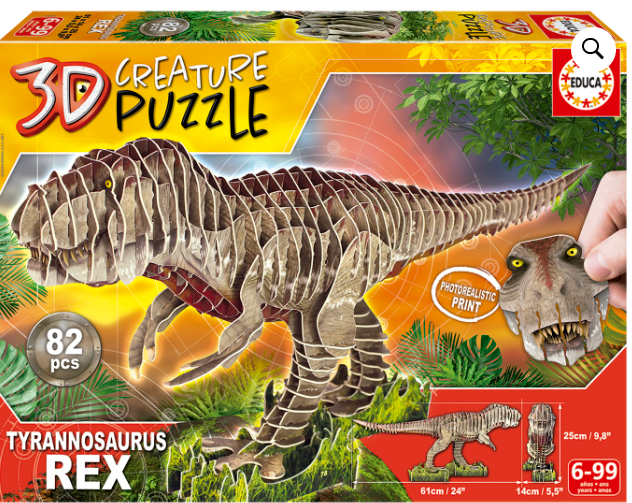 Educa T - Rex 3D Creature Puzzle 19182 - Colorland Toys
