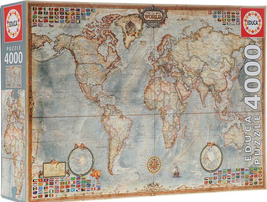 Educa The World Executive Map 4000 Piece Jigsaw Puzzle 14827 - Colorland Toys