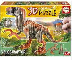 Educa Velociraptor 3D Creature Puzzle 19382 - Colorland Toys