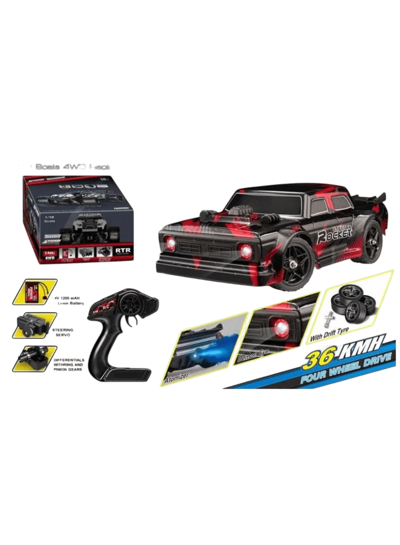 Ejector Rocket 4 - WD RC Car Blue 1:16 Scale HS16352 - Colorland Toys