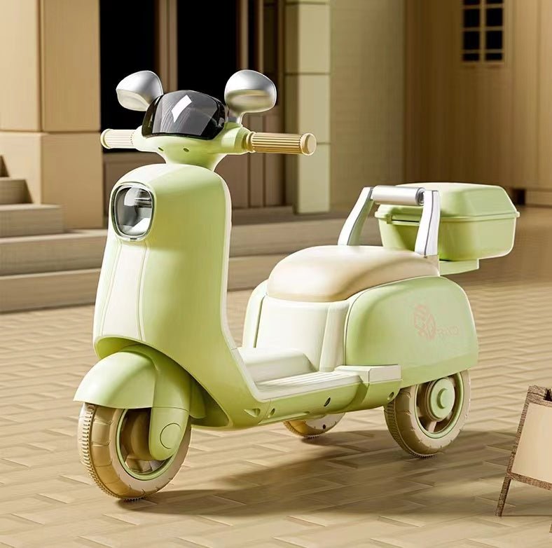 Electric Classic Vespa Ride On Scooter Green BOB-711 — image 2