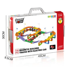 Electric Rail Car Magnetic Piece Set 170 Pieces - Colorland Toys