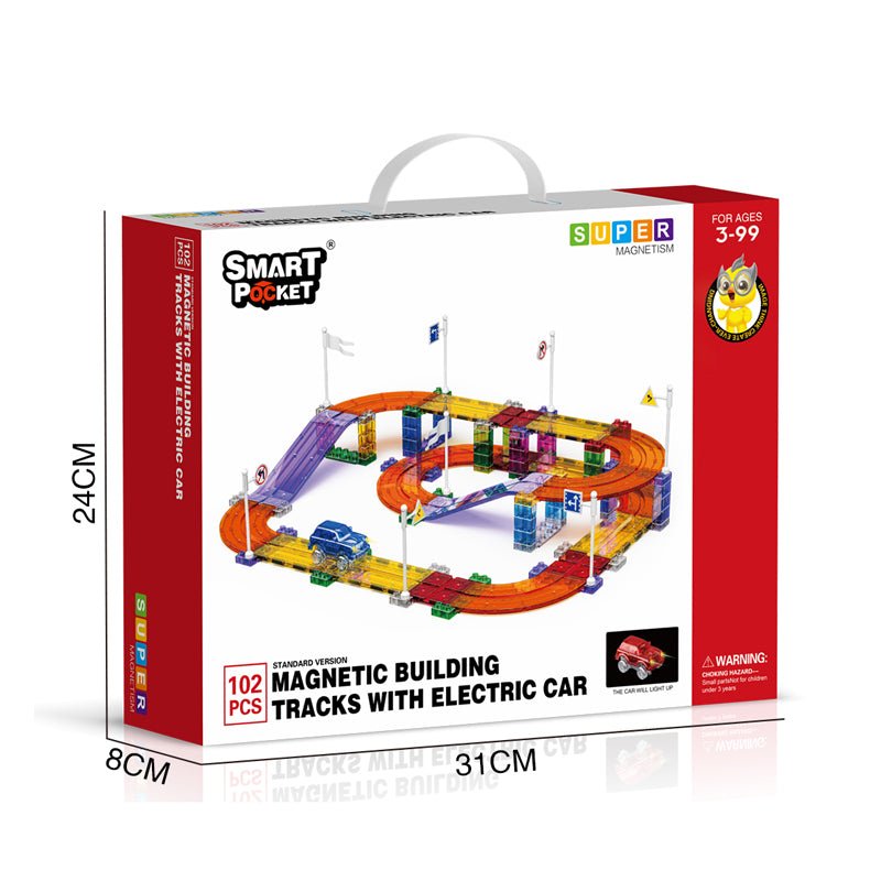 Electric Rail Car Magnetic Sheet Set 102 Pieces — image 1