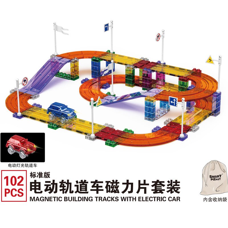 Electric Rail Car Magnetic Sheet Set 102 Pieces — image 2