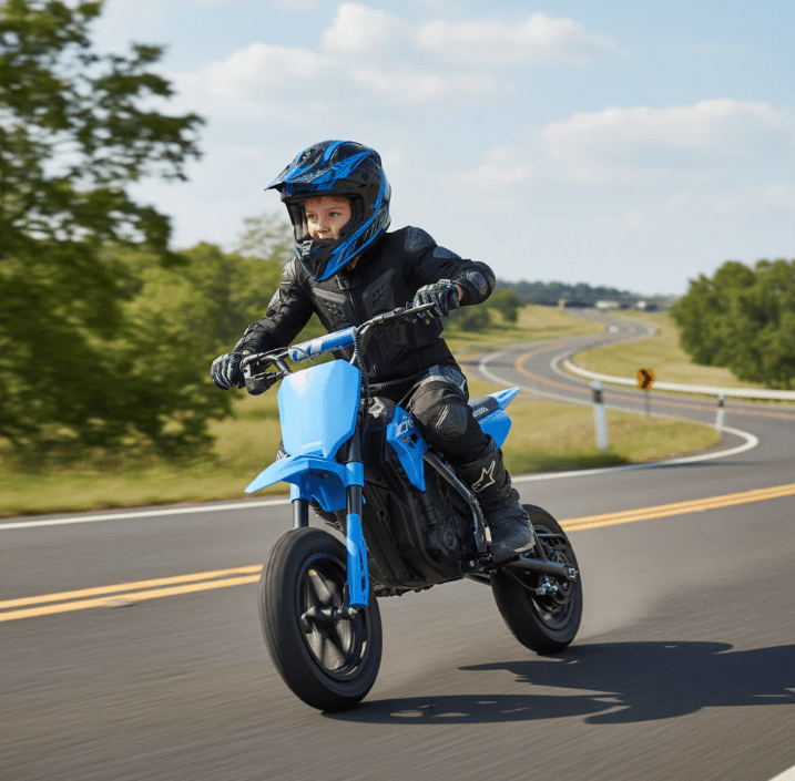 Electric Ride On Dirt Bike Blue TG-488 — image 2