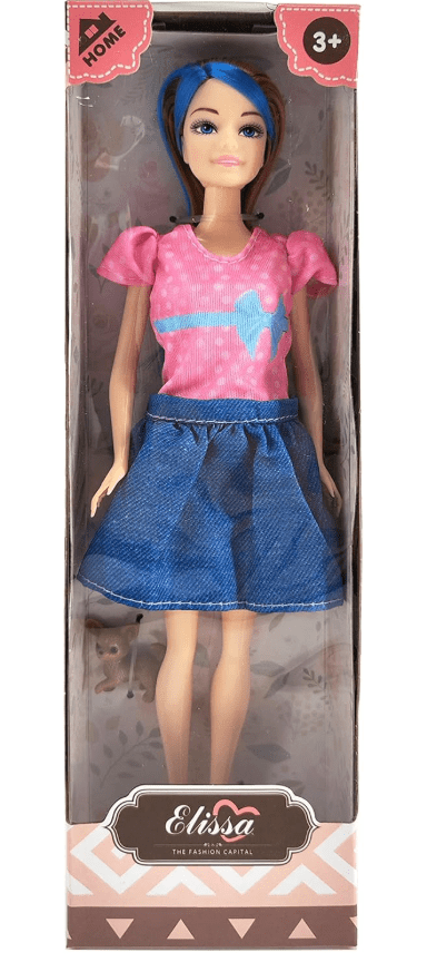 Elissa 11.5" Single Doll - Black with Highlight Wave 2 SL305008C - Colorland Toys