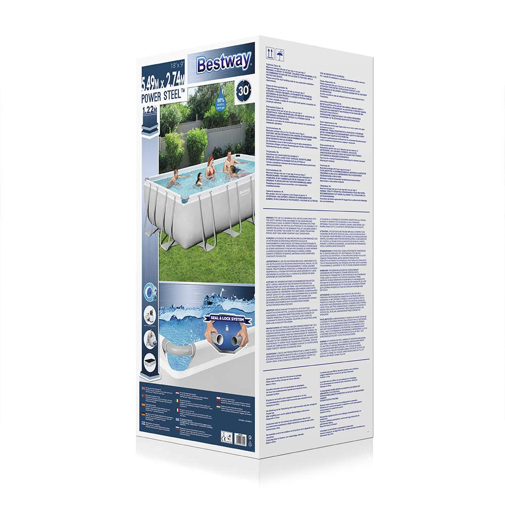 Bestway Above Ground Frame Pool Rectangular 5.49mx2.74mx1.22m 56466 - Colorland Toys
