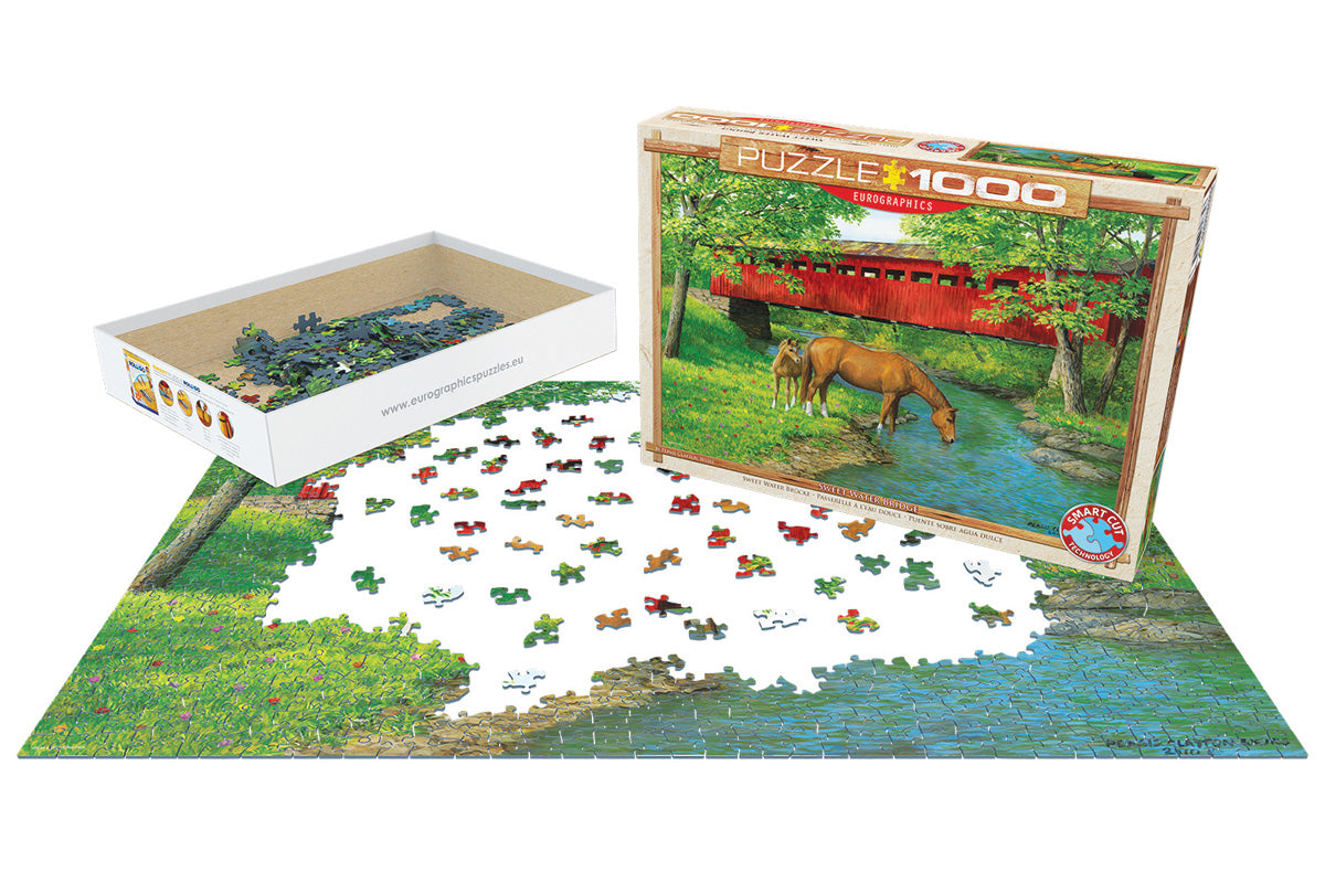 Eurographics Puzzle 1000-Pcs Sweet Water Bridge By Persis Claytox Weirs 6000-0834