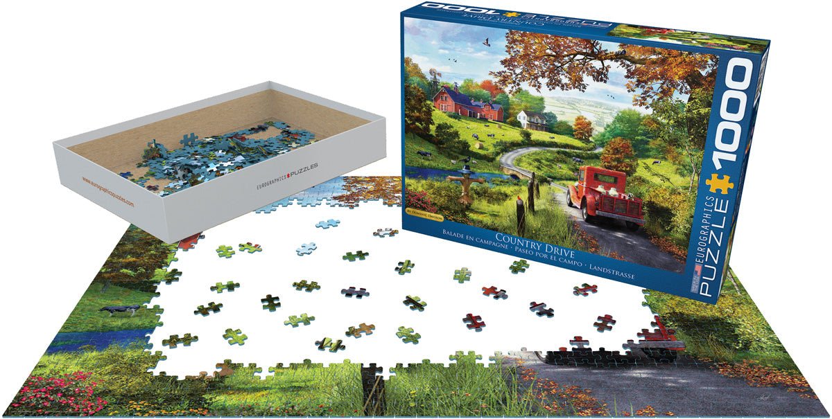 Eurographics Puzzle 1000 - Pcs By Dominic Davison Country Drive 6000 - 0968 - Colorland Toys