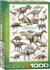 Eurographics Puzzle 1000 - Pcs Dinosaurs Of Cretaceous Period 6000 - 0098 - Colorland Toys