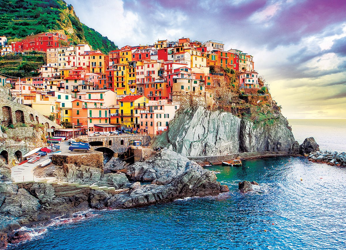 Eurographics Puzzle 1000-Pcs Manarola Cinque Terre Italy Mediterranean Oasis 6000-0786 — image 2