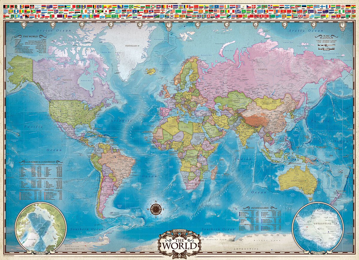 Eurographics Puzzle 1000-Pcs Map Of The World 6000-0557 — image 2