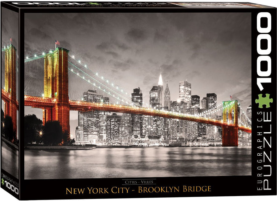 Eurographics Puzzle 1000-Pcs New York City Brooklyn Bridge 6000-0662 — image 1