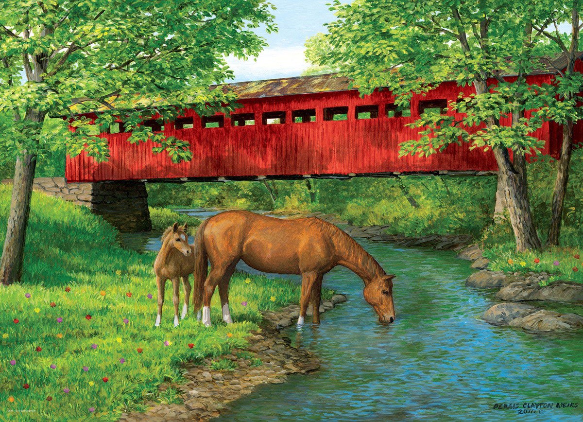Eurographics Puzzle 1000-Pcs Sweet Water Bridge By Persis Claytox Weirs 6000-0834 — image 2