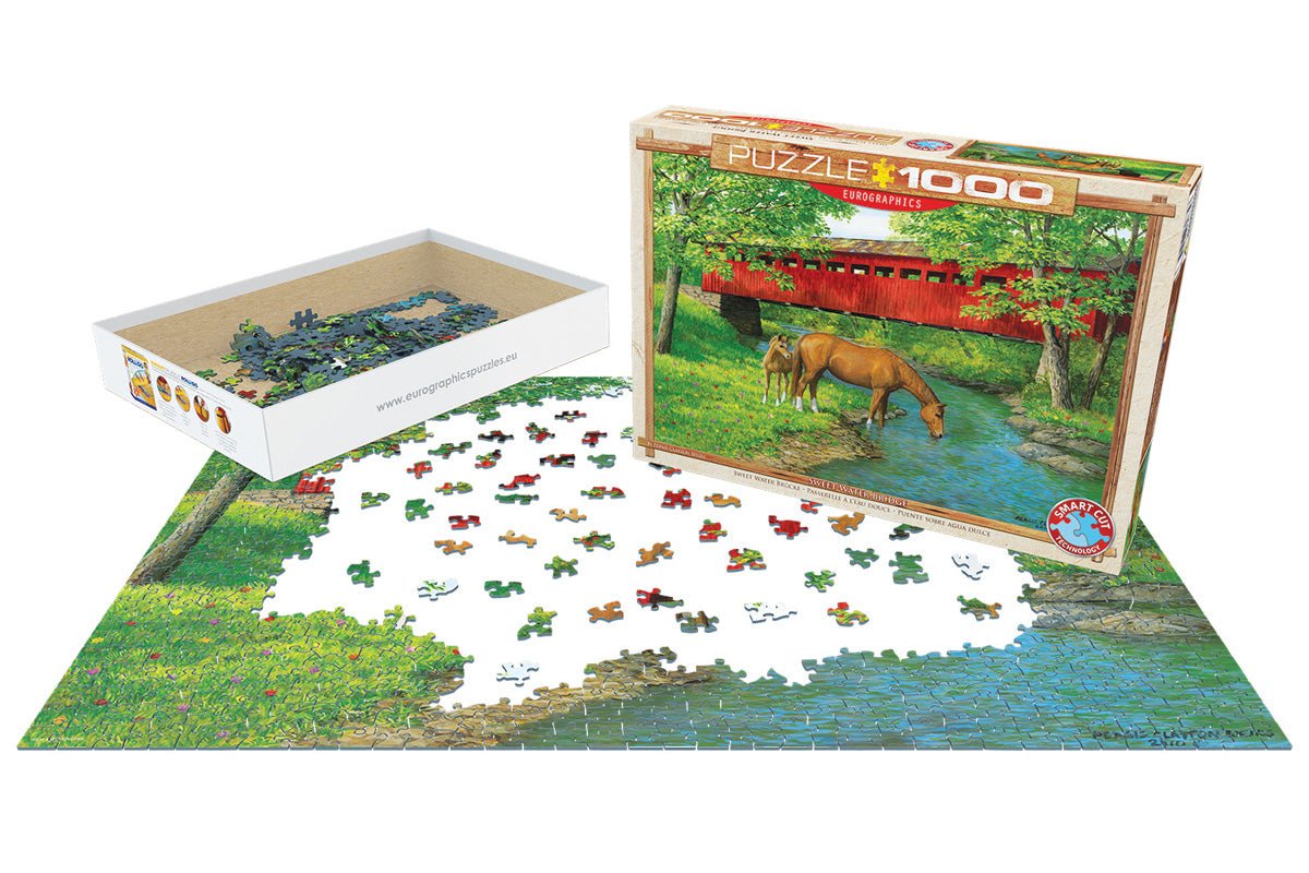 Eurographics Puzzle 1000 - Pcs Sweet Water Bridge By Persis Claytox Weirs 6000 - 0834 - Colorland Toys