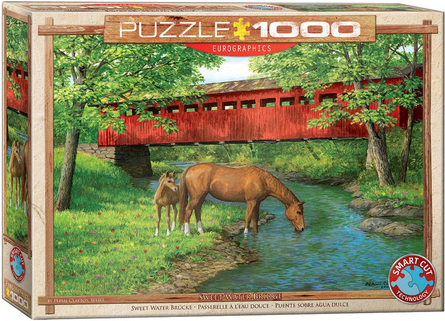 Eurographics Puzzle 1000-Pcs Sweet Water Bridge By Persis Claytox Weirs 6000-0834 — image 1