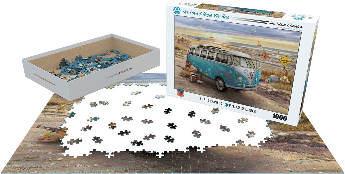 Eurographics Puzzle 1000 - Pcs The Love & Hope VW Bus 6000 - 5310 - Colorland Toys