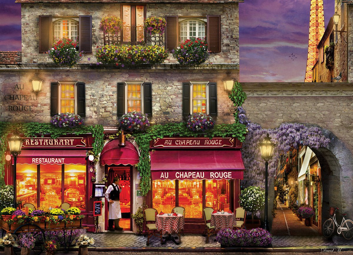 Eurographics Puzzle 1000 - Pcs The Red Hat Restaurant Paris 6000 - 0963 - Colorland Toys