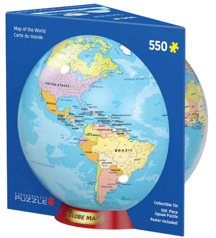 Eurographics Puzzle In Tin 550-Pcs Map Of The World 8551-5863 — image 1