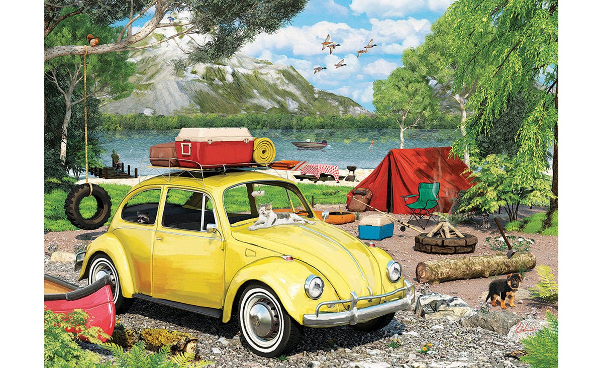 Eurographics Puzzle In Tin 550 - Pcs VW Beetle Camping 8551 - 5691 - Colorland Toys