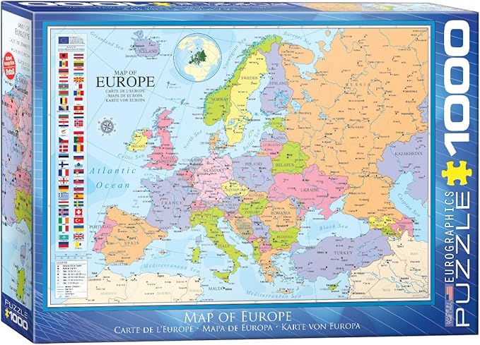 Eurographics Puzzle Map Of The Europe 1000-Pcs 6000-0789 — image 1