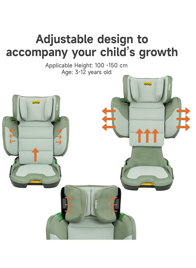 Rober Portable Folding i-Size High back Booster with ISOFIX / Green WD042-B - Colorland Toys