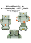 Rober Portable Folding i-Size High back Booster with ISOFIX / Green WD042-B