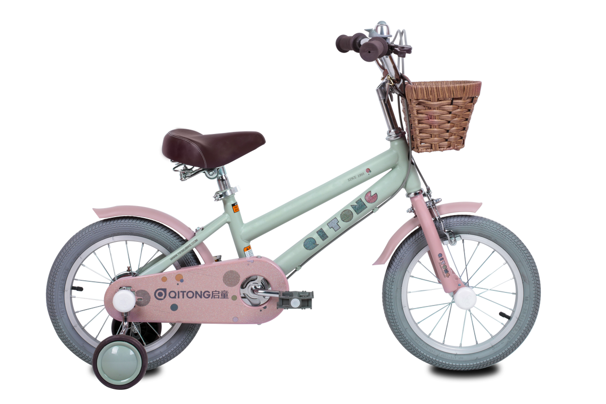 Qitong Bicycle With Basket 16 Inch Green TN23A01 16IN - Colorland Toys