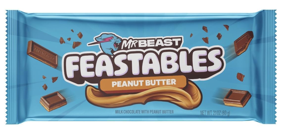 Feastables Peanut Butter Milk Chocolate 60g ESF - 366 - Colorland Toys