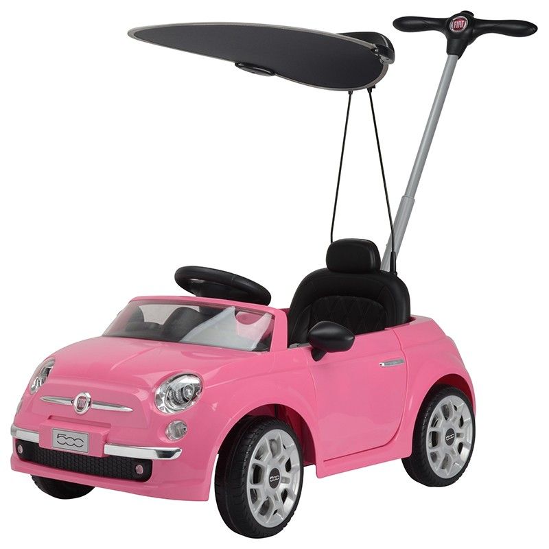 Fiat 500 3 in 1 Push Car Ride on Pink 3622H