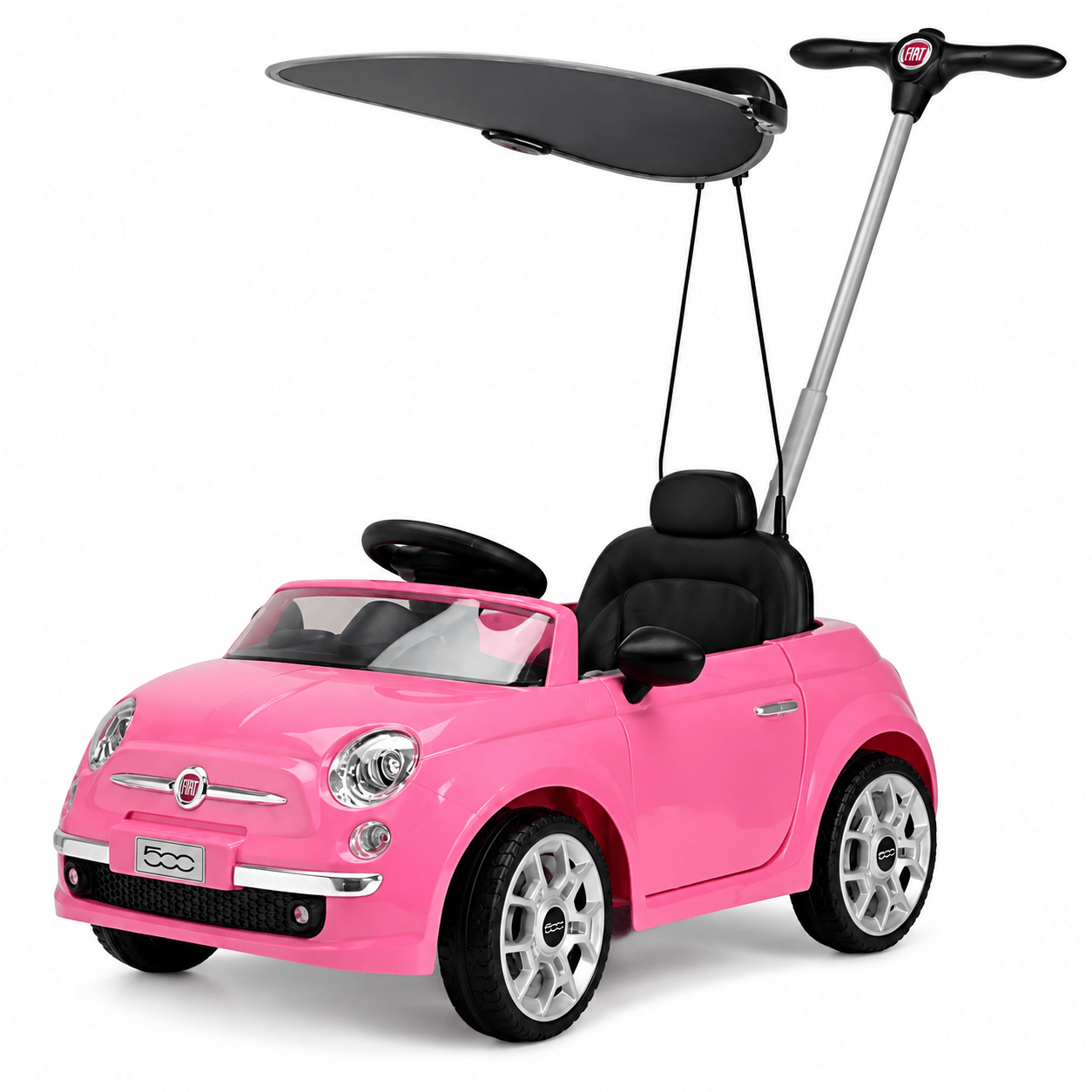 FIAT 500 Push Car With Shade Pink 3622C - Colorland Toys