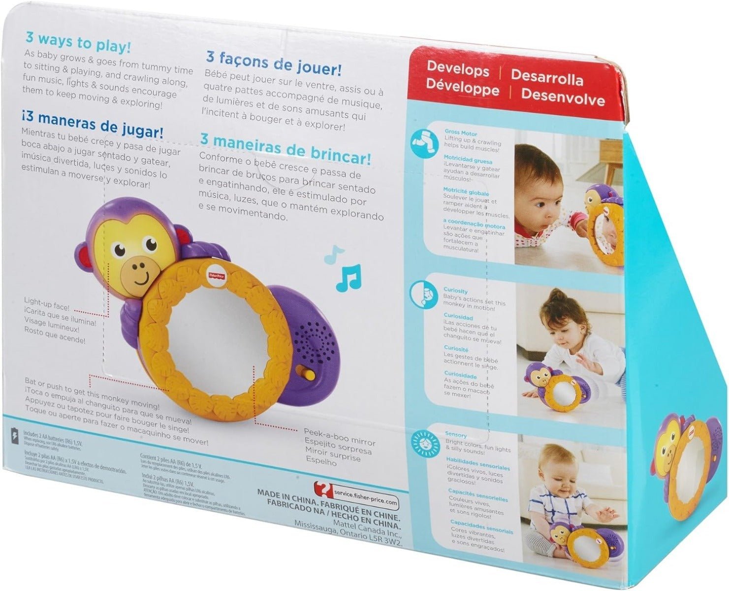 Fisher Price 1 - 2 - 3 Crawl Along Monkey FHF75 - Colorland Toys