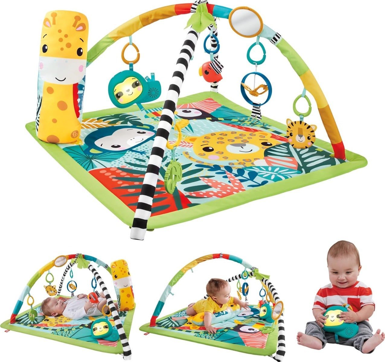 Fisher Price 3in1 Rainforest Sensory Gym HJW08 - Colorland Toys