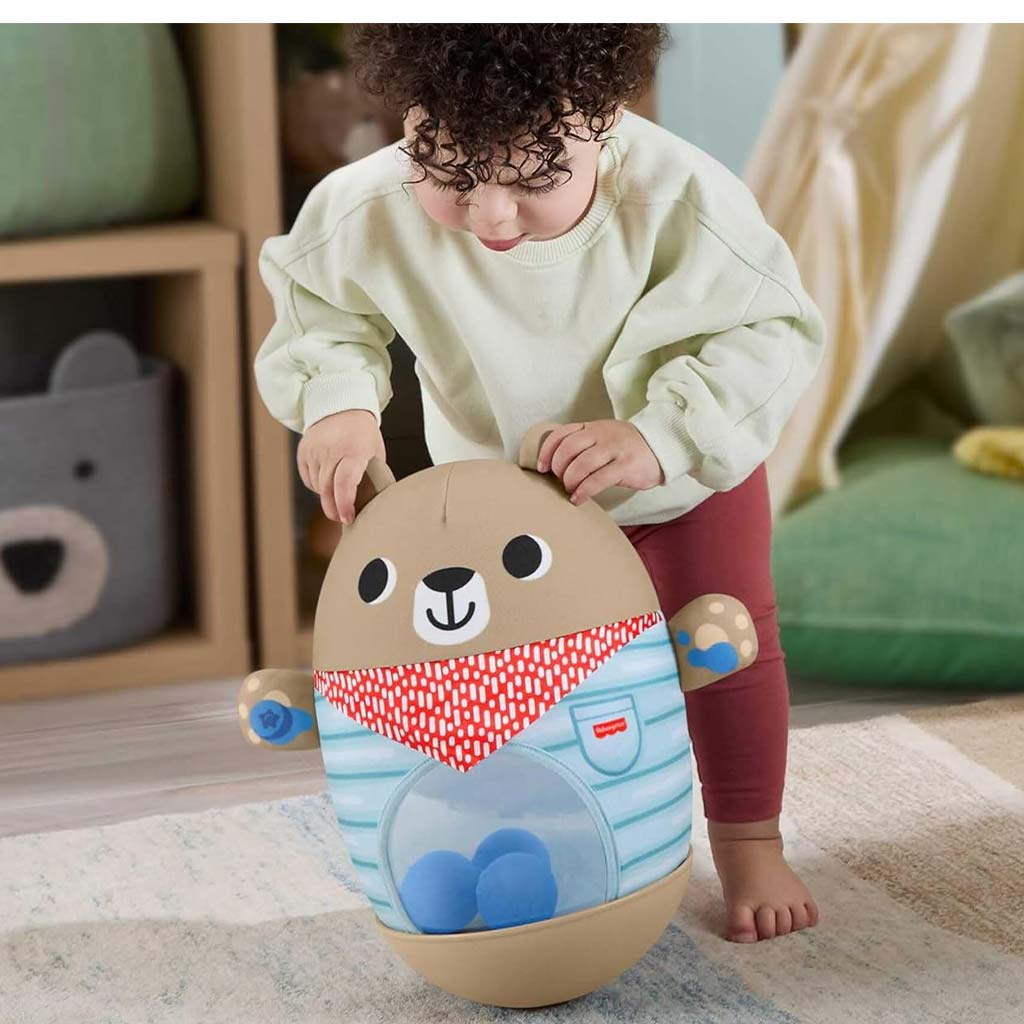 Fisher-Price Friendship Forest Bat & Wobble Inflatable Bear Roly-Poly Activity Toy JLB83 — image 4